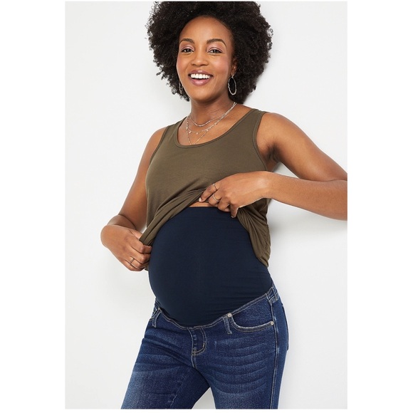 KanCan Maternity NWOT Skinny Over Bump Frayed Hem Maternity Jeans Raw Frayed Hem - Picture 5 of 12